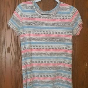 Blue and pink pattern t shirt Mossimo